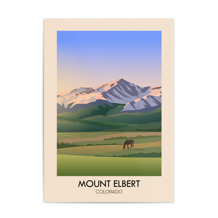 Mount Elbert Colorado USA Travel Poster