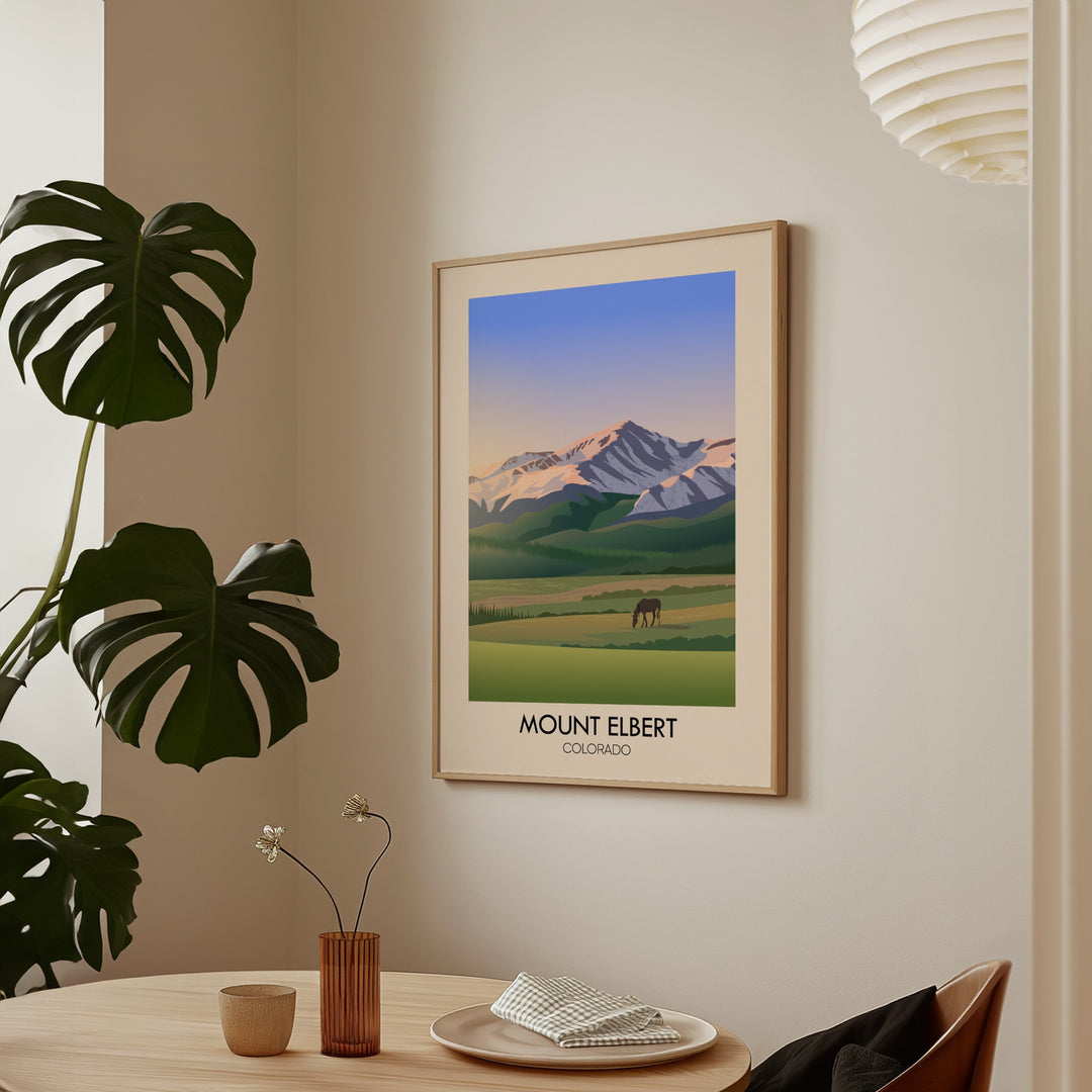 Mount Elbert Colorado USA Travel Poster