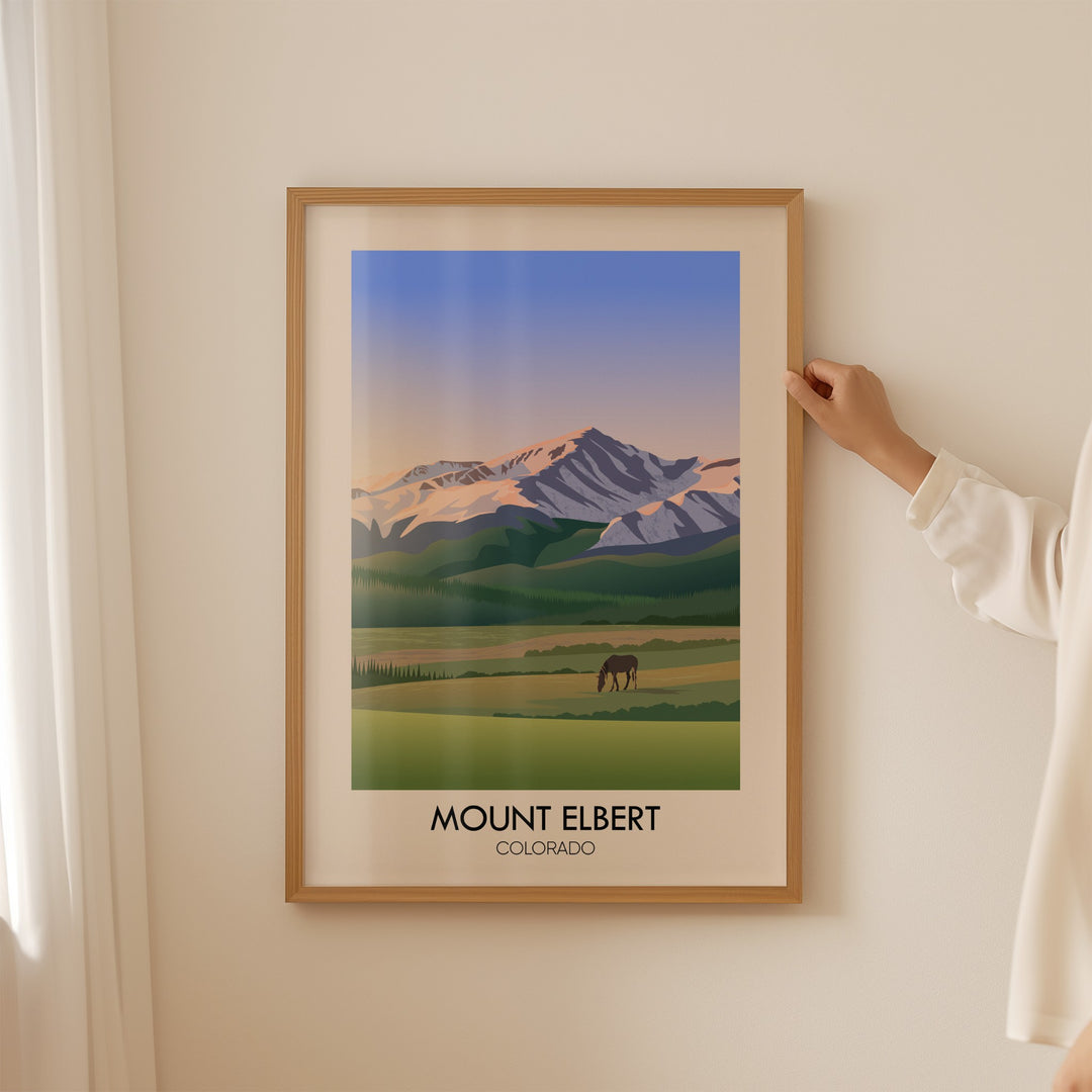 Mount Elbert Colorado USA Travel Poster