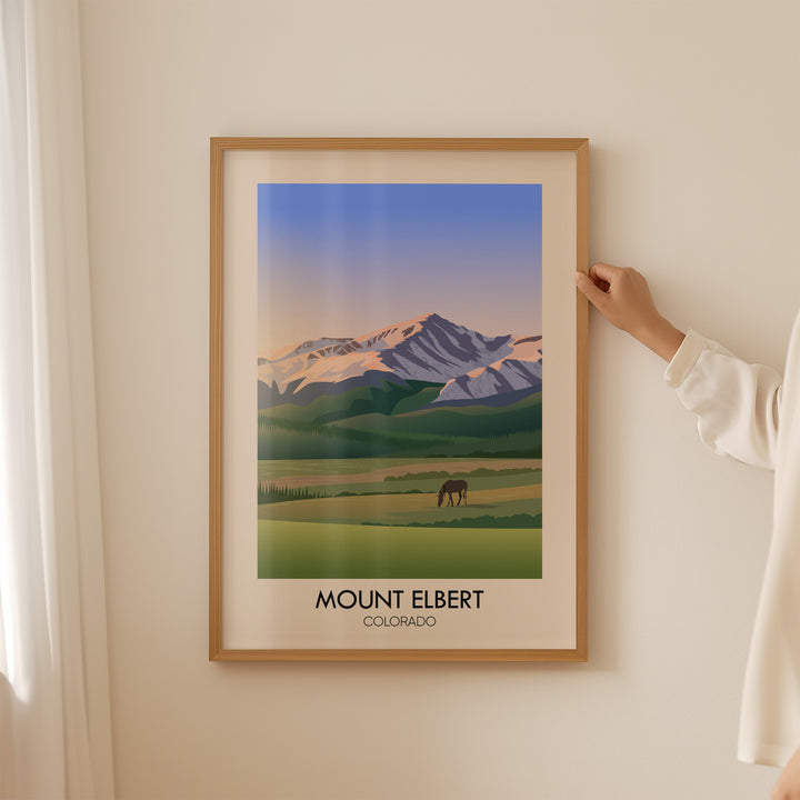 Mount Elbert Colorado USA Travel Poster