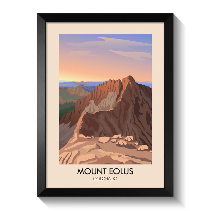 Mount Eolus Colorado USA Travel Poster