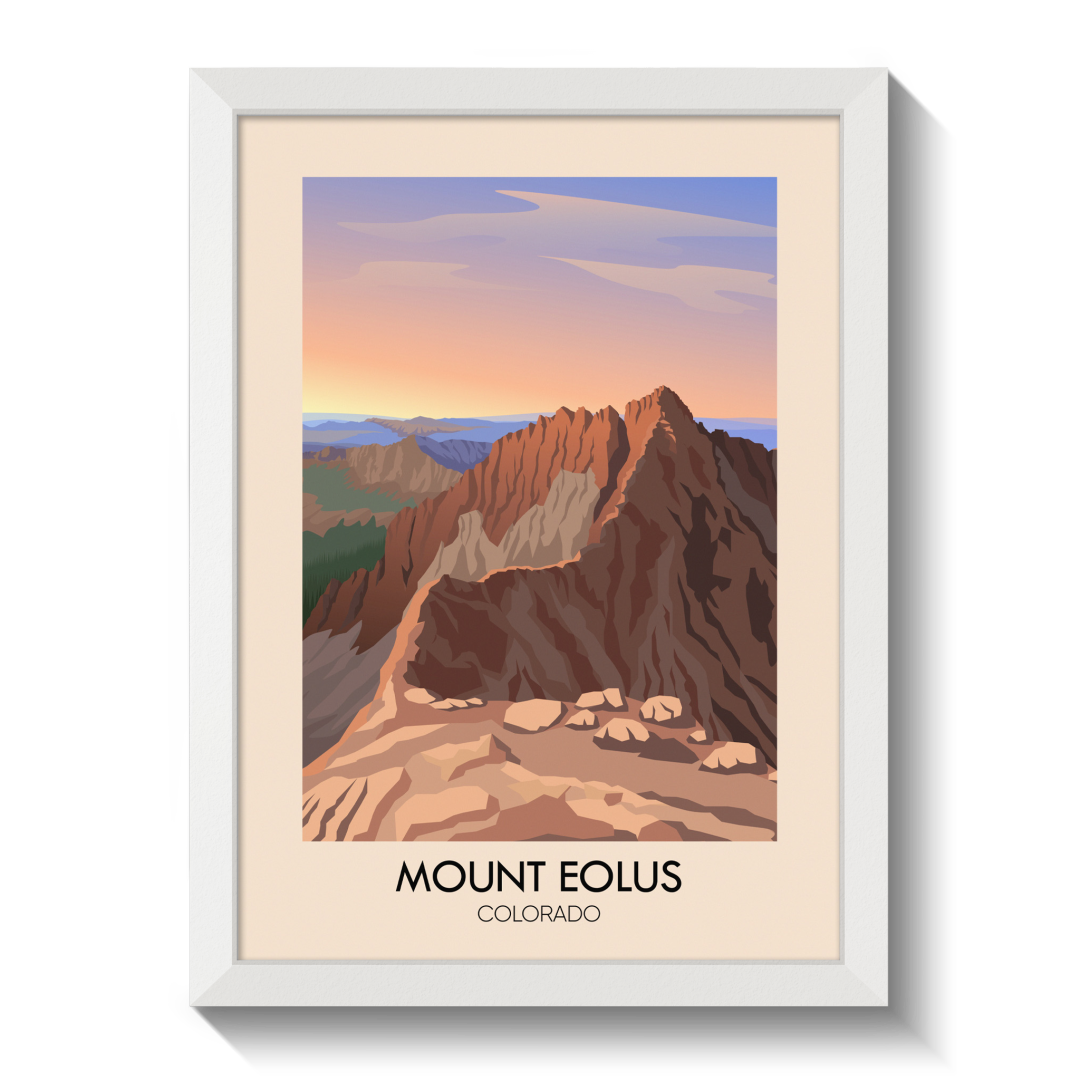 Mount Eolus Colorado USA Travel Poster
