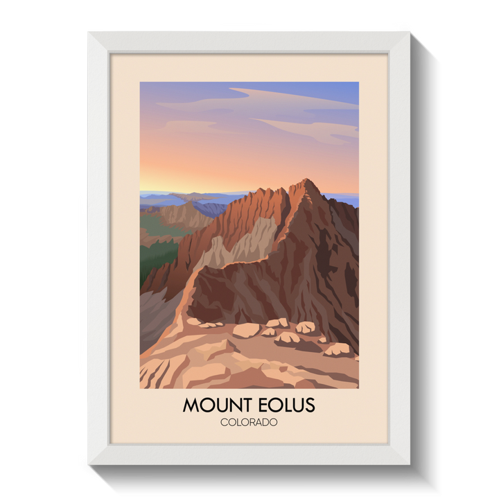 Mount Eolus Colorado USA Travel Poster