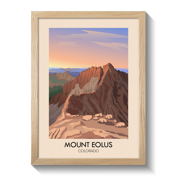 Mount Eolus Colorado USA Travel Poster