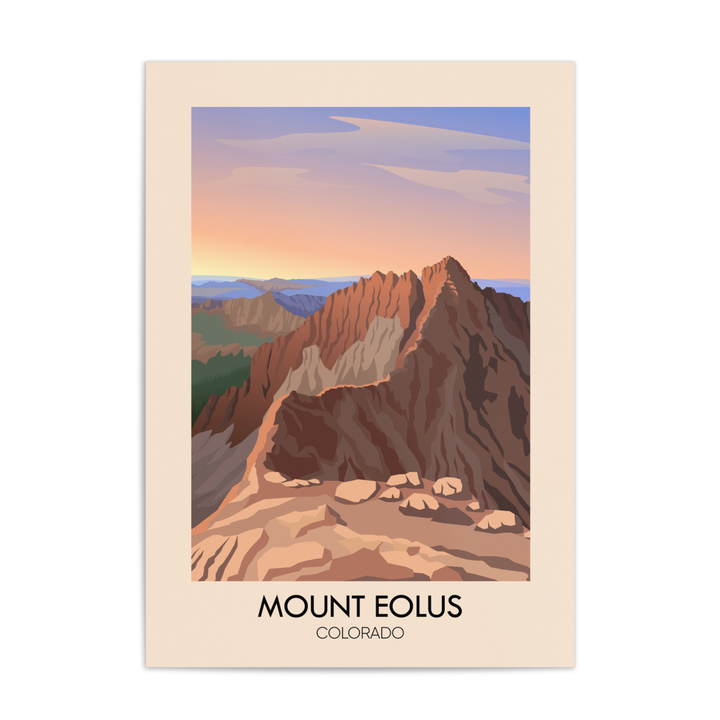 Mount Eolus Colorado USA Travel Poster
