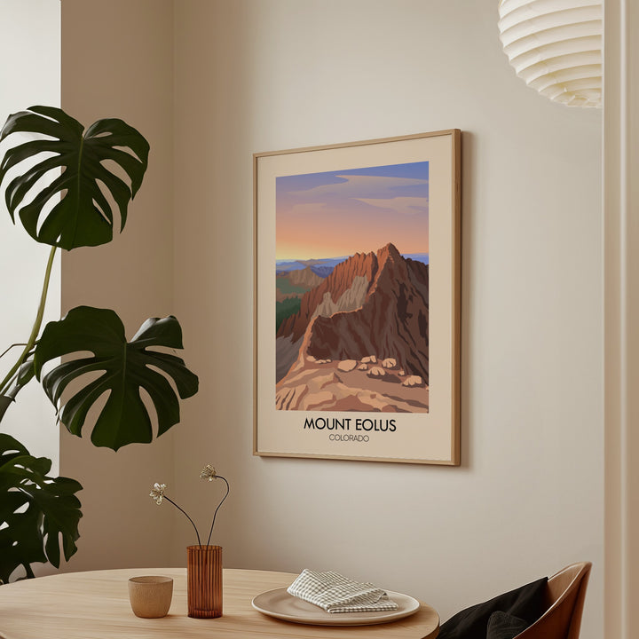 Mount Eolus Colorado USA Travel Poster