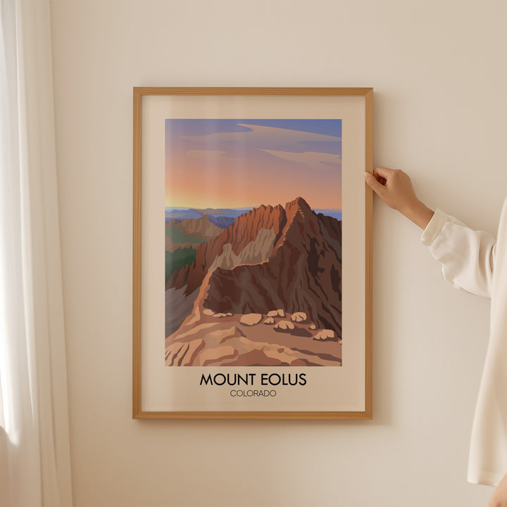 Mount Eolus Colorado USA Travel Poster