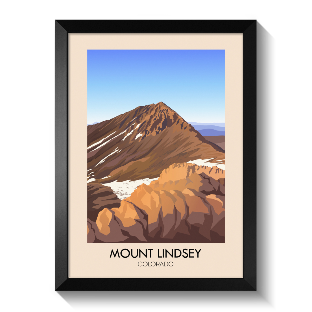 Mount Lindsey Colorado USA Travel Poster