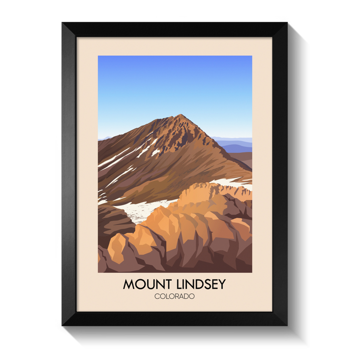 Mount Lindsey Colorado USA Travel Poster
