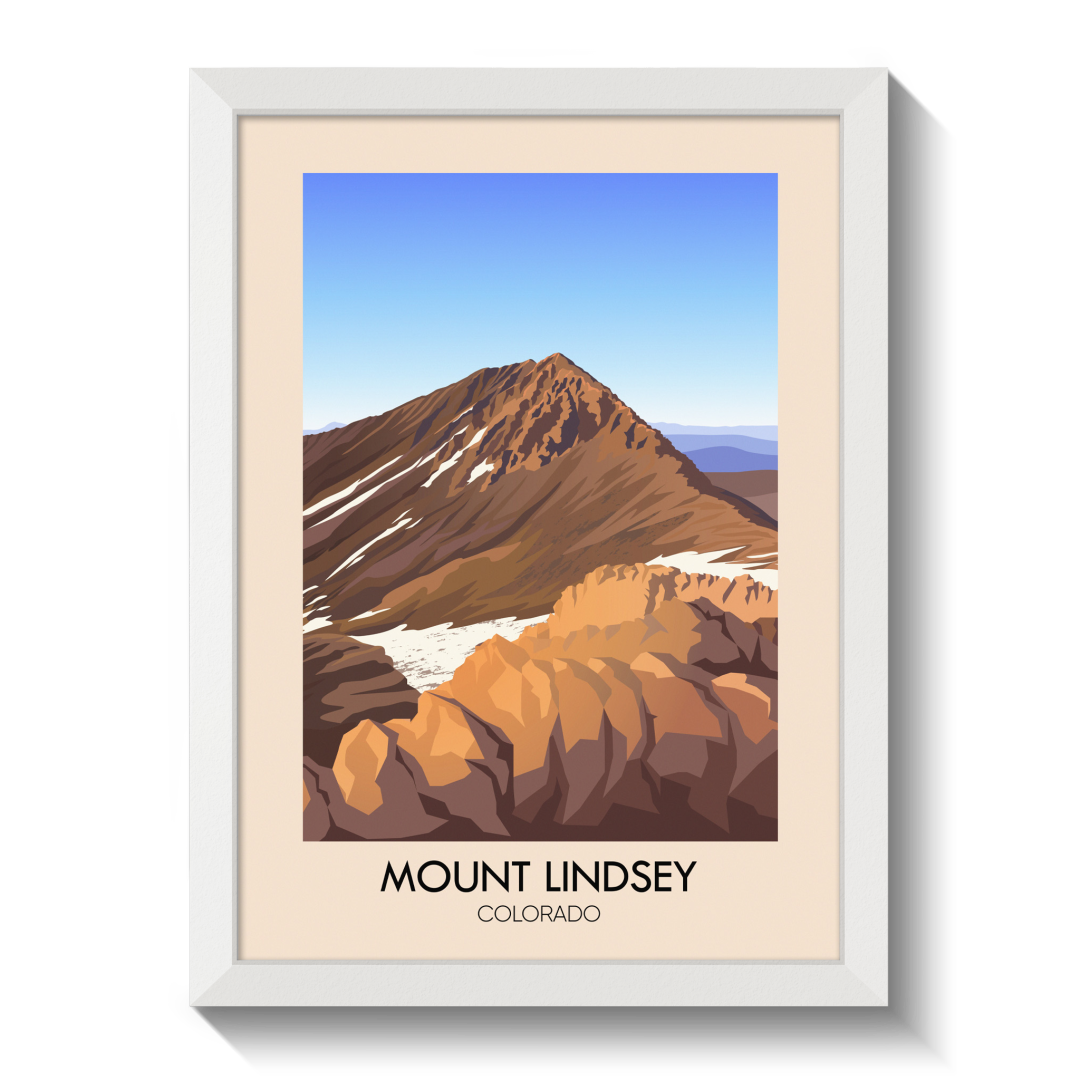 Mount Lindsey Colorado USA Travel Poster