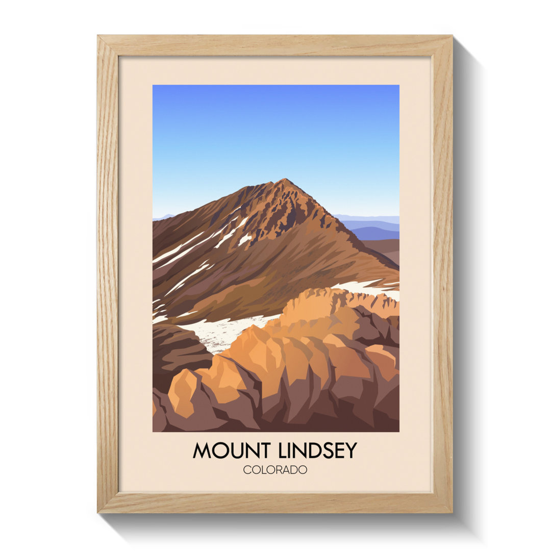 Mount Lindsey Colorado USA Travel Poster