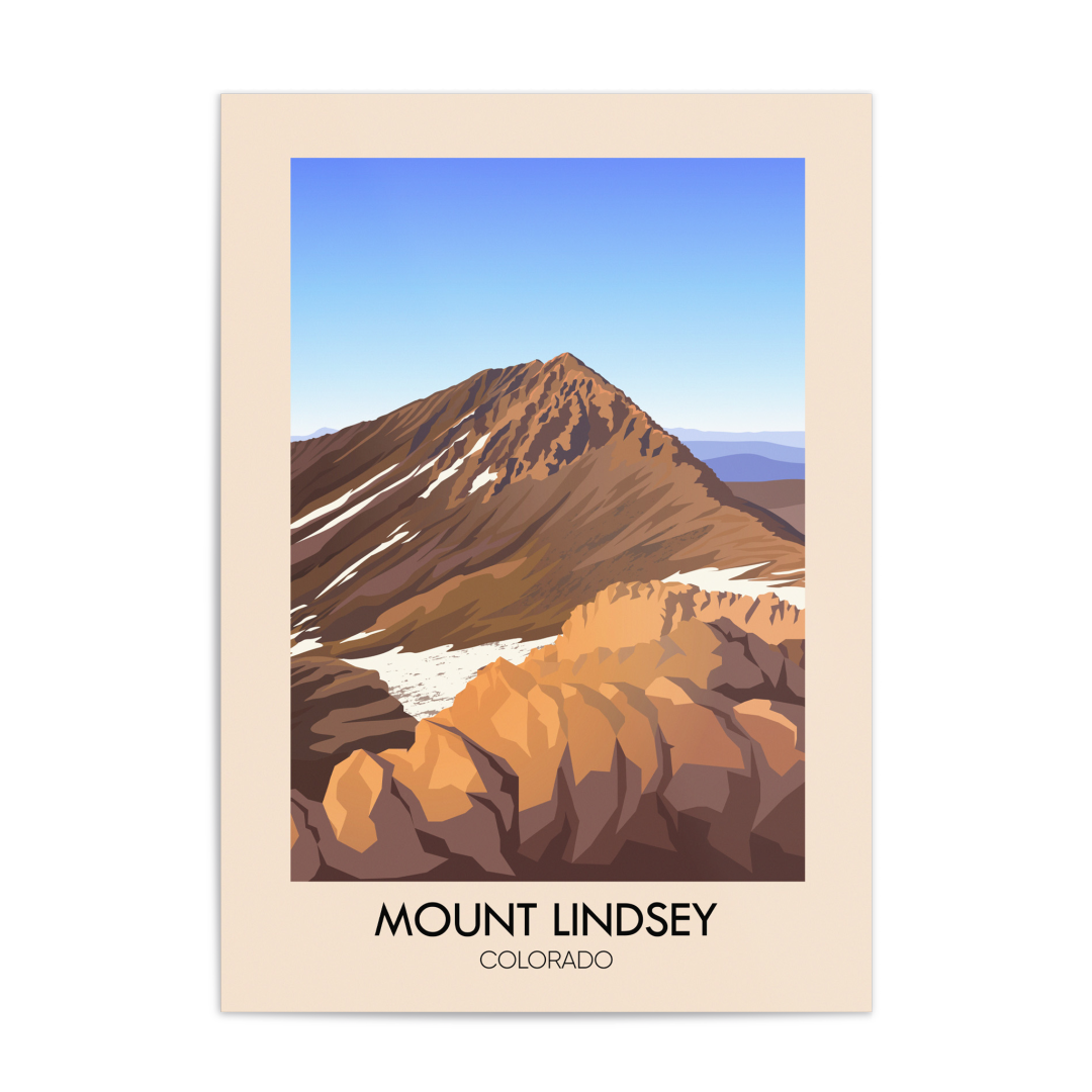 Mount Lindsey Colorado USA Travel Poster