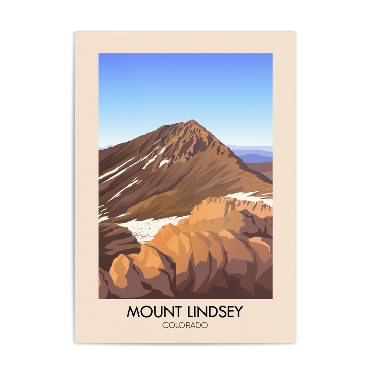 Mount Lindsey Colorado USA Travel Poster