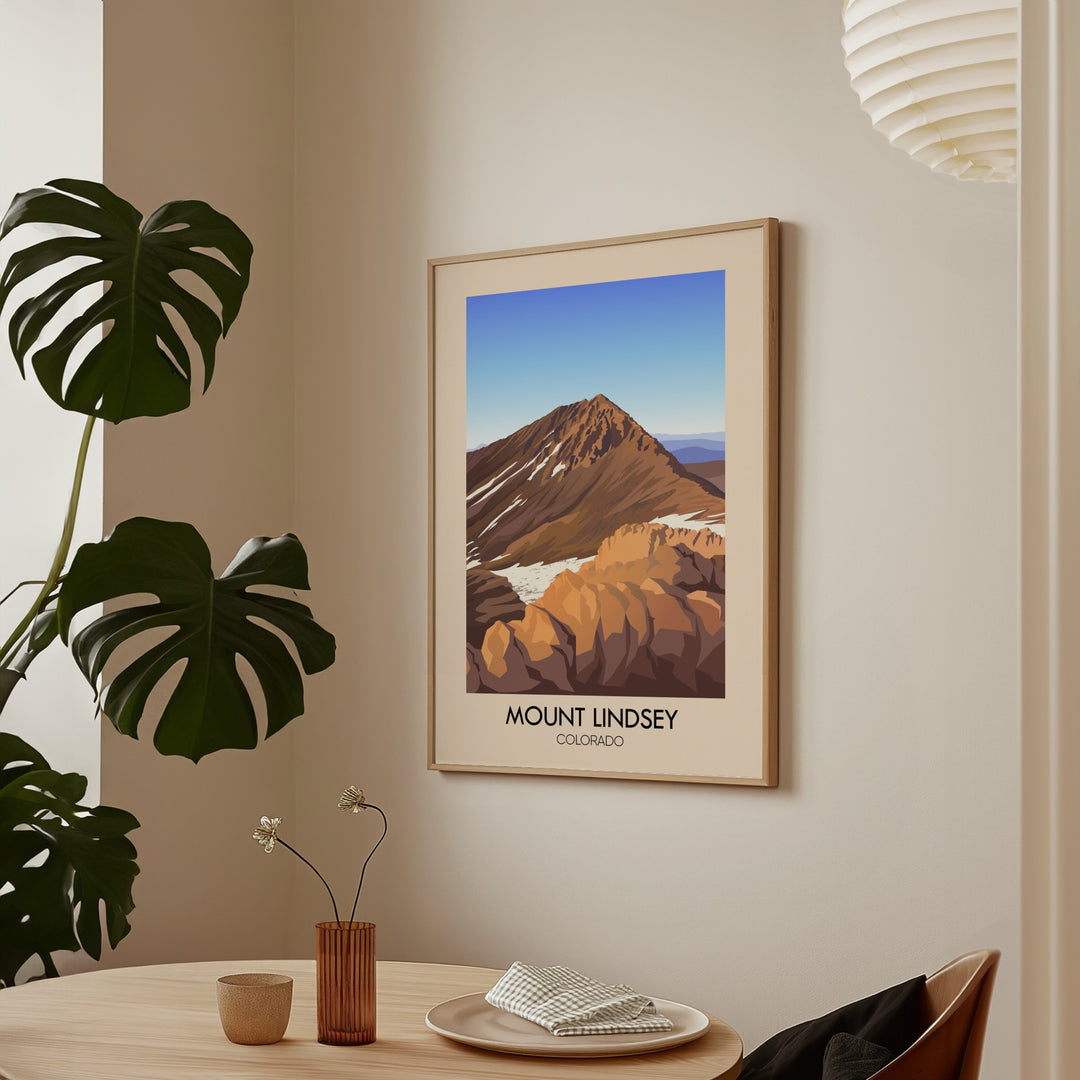 Mount Lindsey Colorado USA Travel Poster