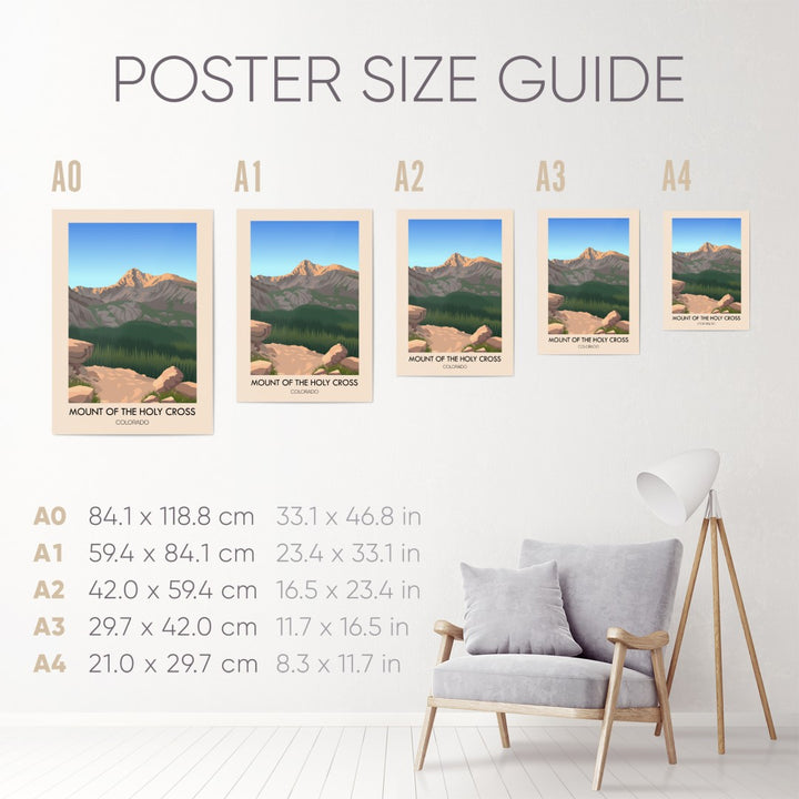 Mount of the Holy Cross Colorado USA Travel Poster