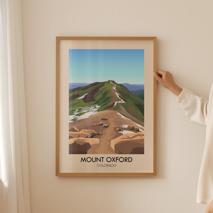 Mount Oxford Colorado USA Travel Poster