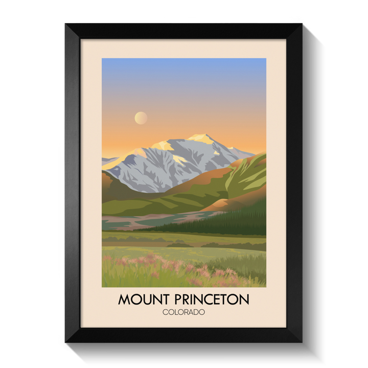 Mount Princeton Colorado USA Travel Poster