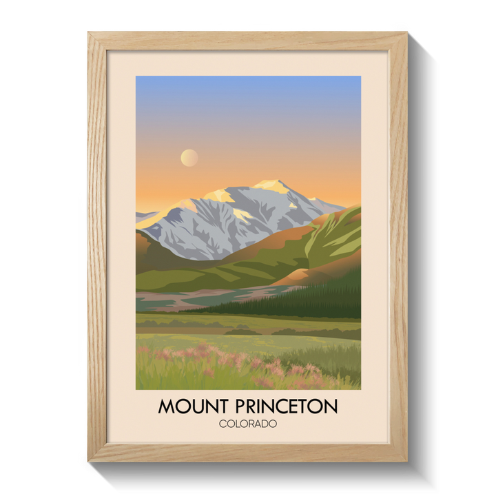 Mount Princeton Colorado USA Travel Poster