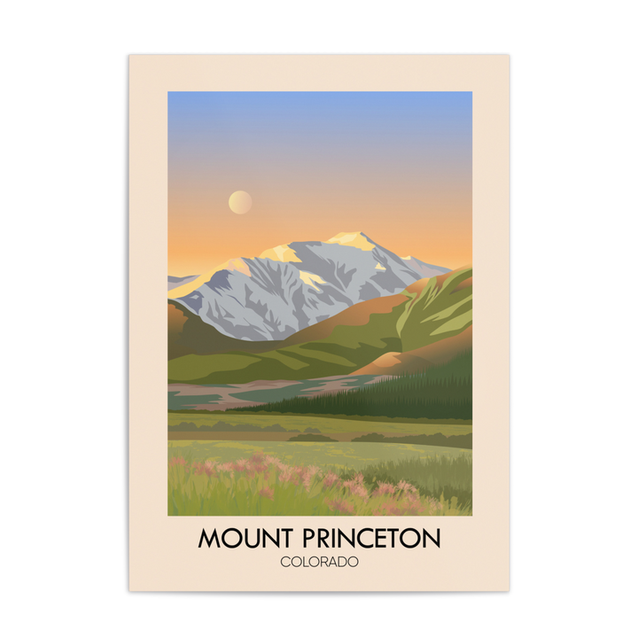 Mount Princeton Colorado USA Travel Poster