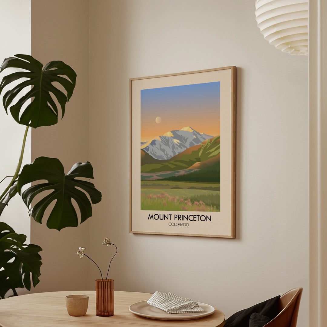 Mount Princeton Colorado USA Travel Poster