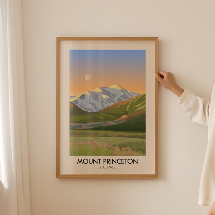 Mount Princeton Colorado USA Travel Poster