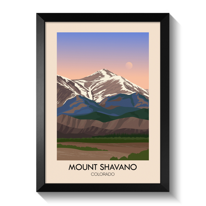 Mount Shavano Colorado USA Travel Poster