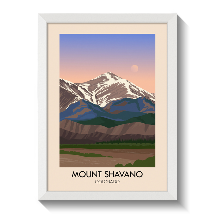Mount Shavano Colorado USA Travel Poster