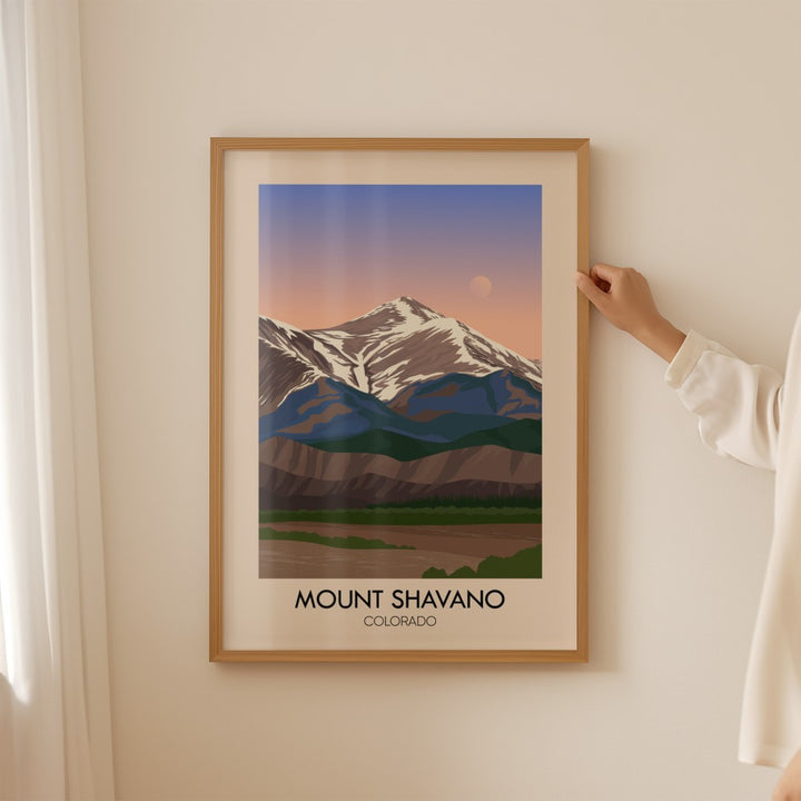 Mount Shavano Colorado USA Travel Poster