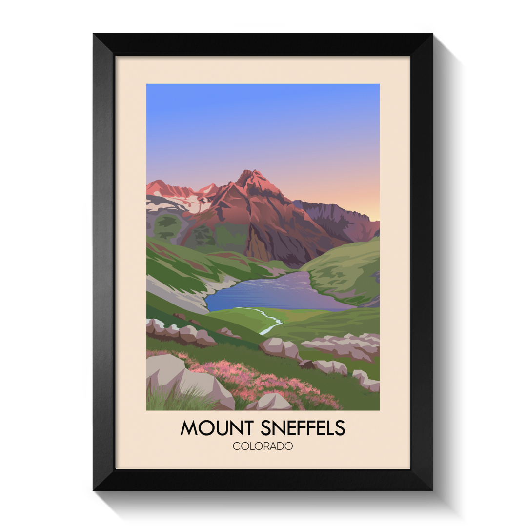 Mount Sneffels Colorado USA Travel Poster
