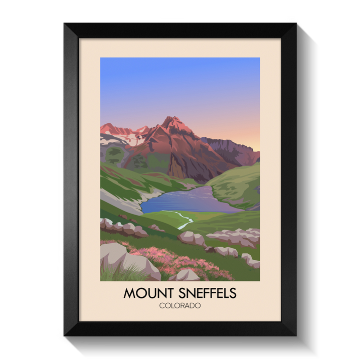 Mount Sneffels Colorado USA Travel Poster