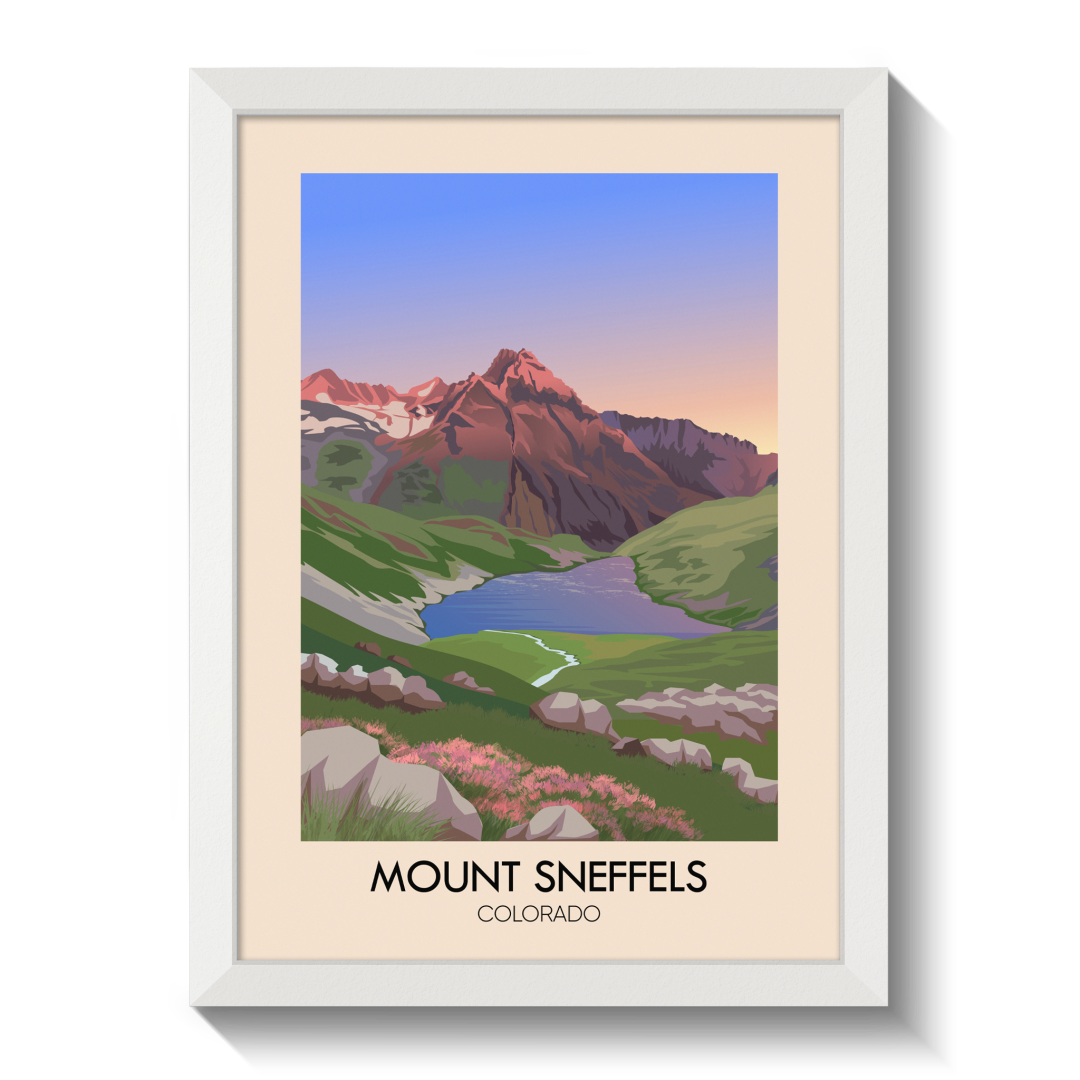 Mount Sneffels Colorado USA Travel Poster