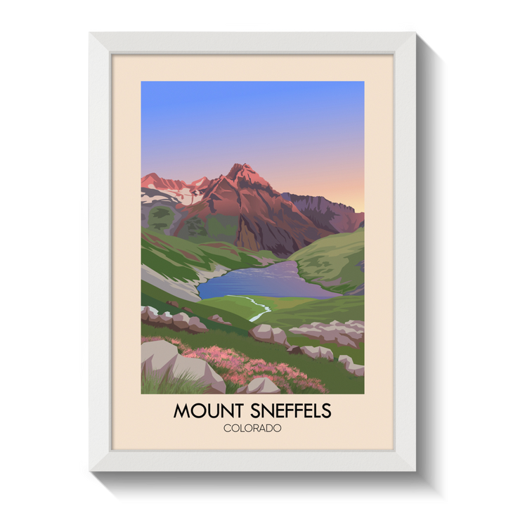 Mount Sneffels Colorado USA Travel Poster