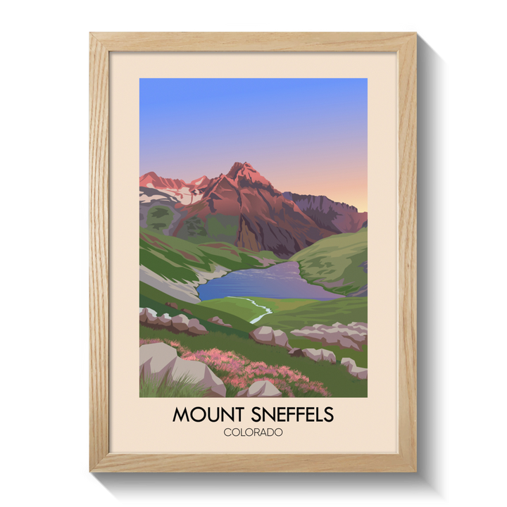 Mount Sneffels Colorado USA Travel Poster