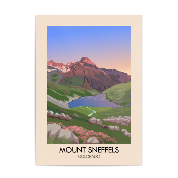Mount Sneffels Colorado USA Travel Poster