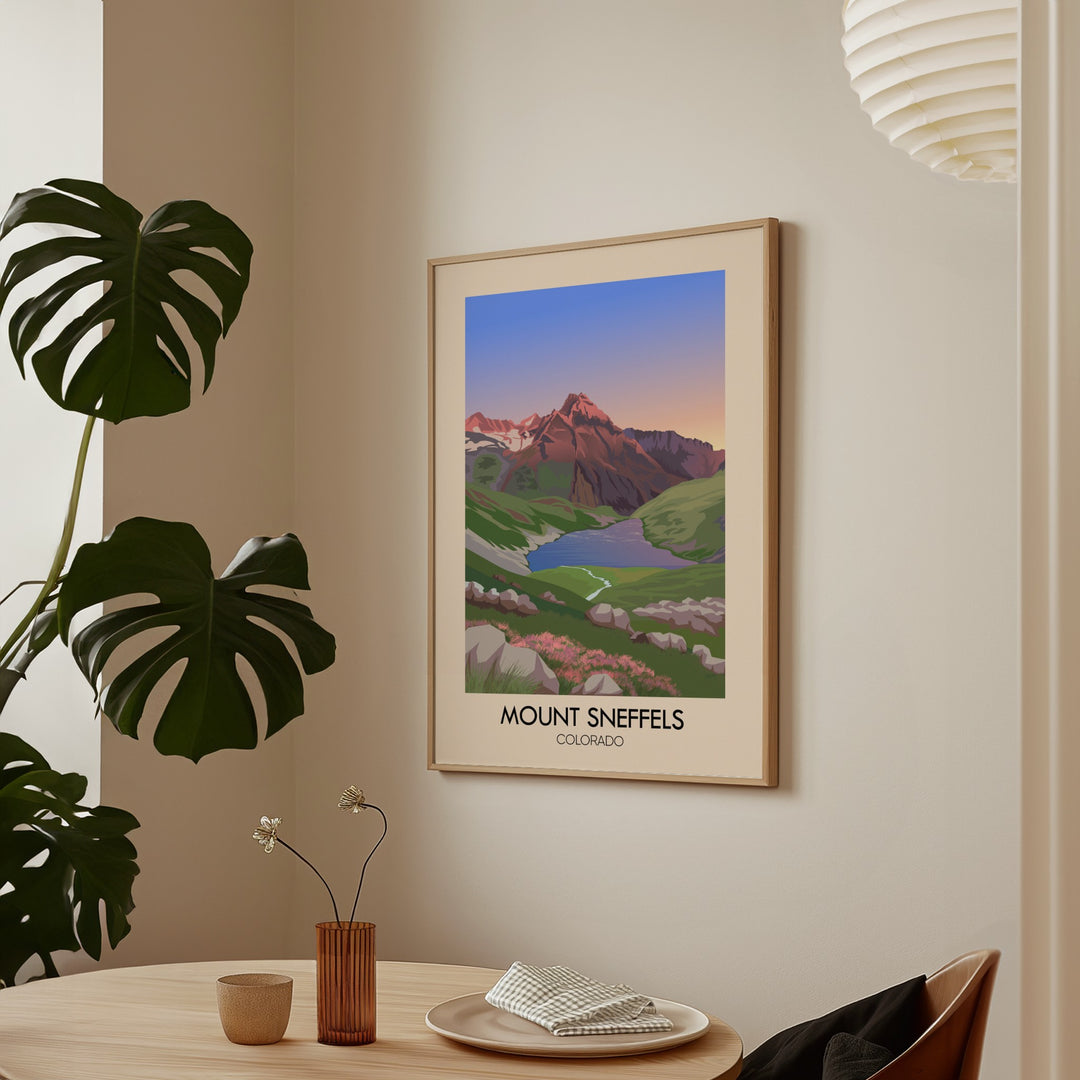 Mount Sneffels Colorado USA Travel Poster