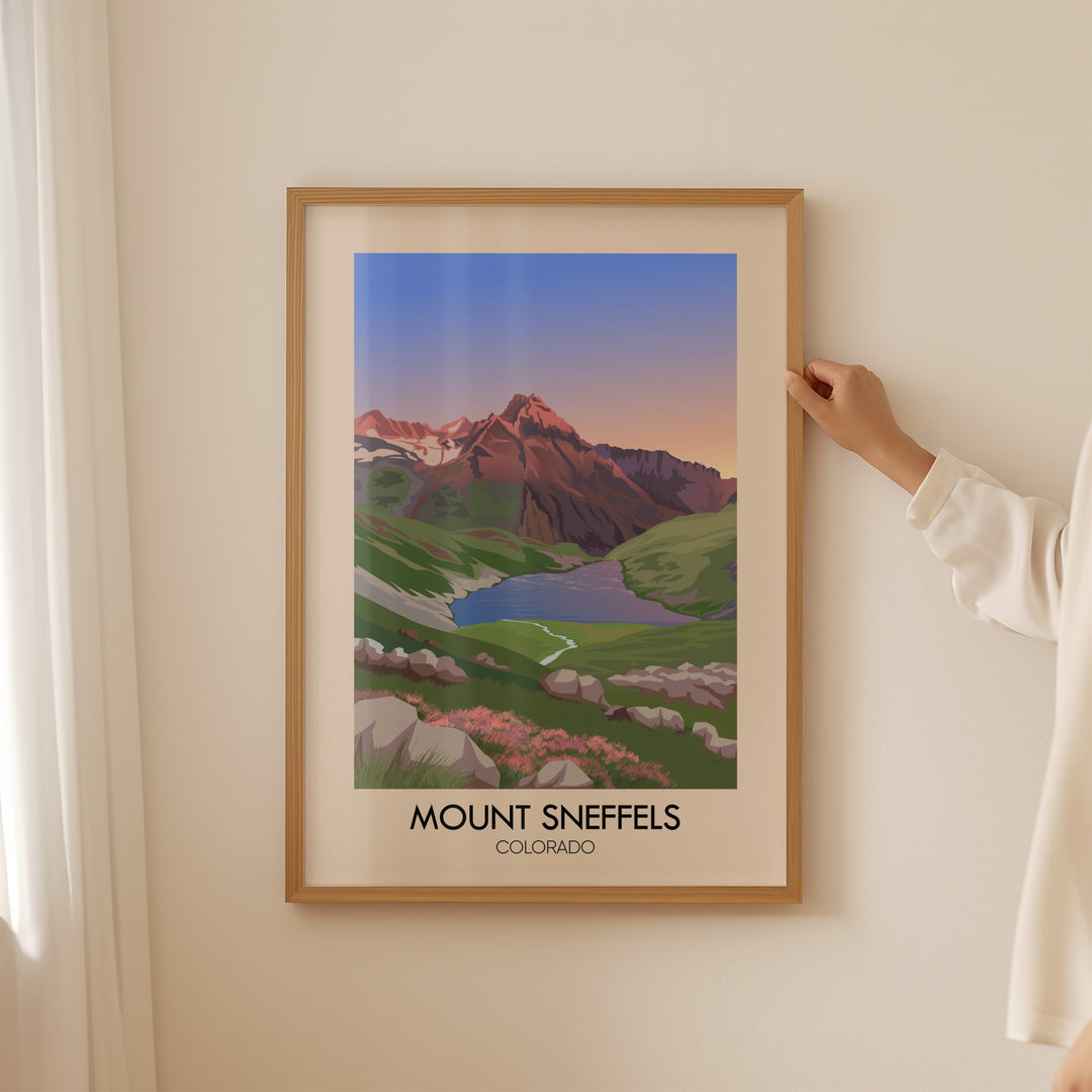 Mount Sneffels Colorado USA Travel Poster
