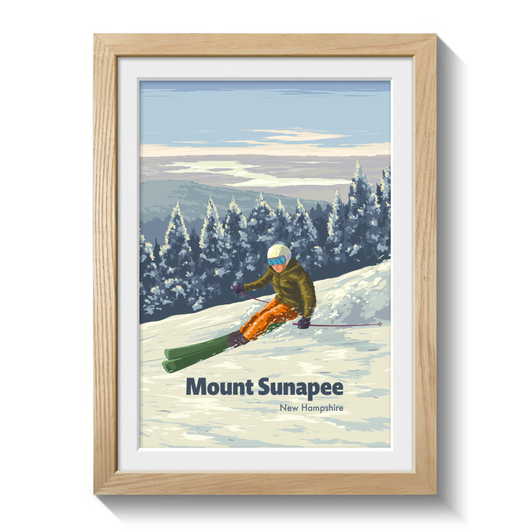 Mount Sunapee Ski Resort Poster