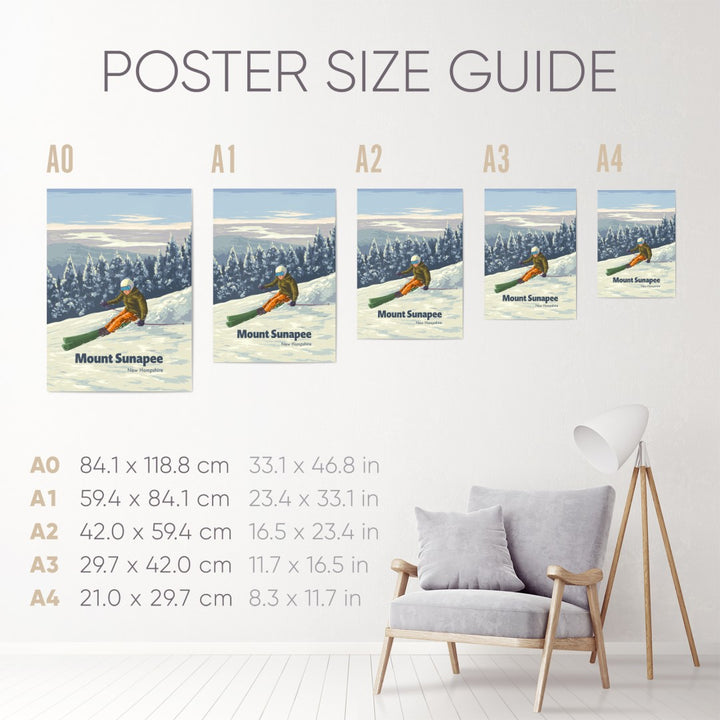 Mount Sunapee Ski Resort Poster