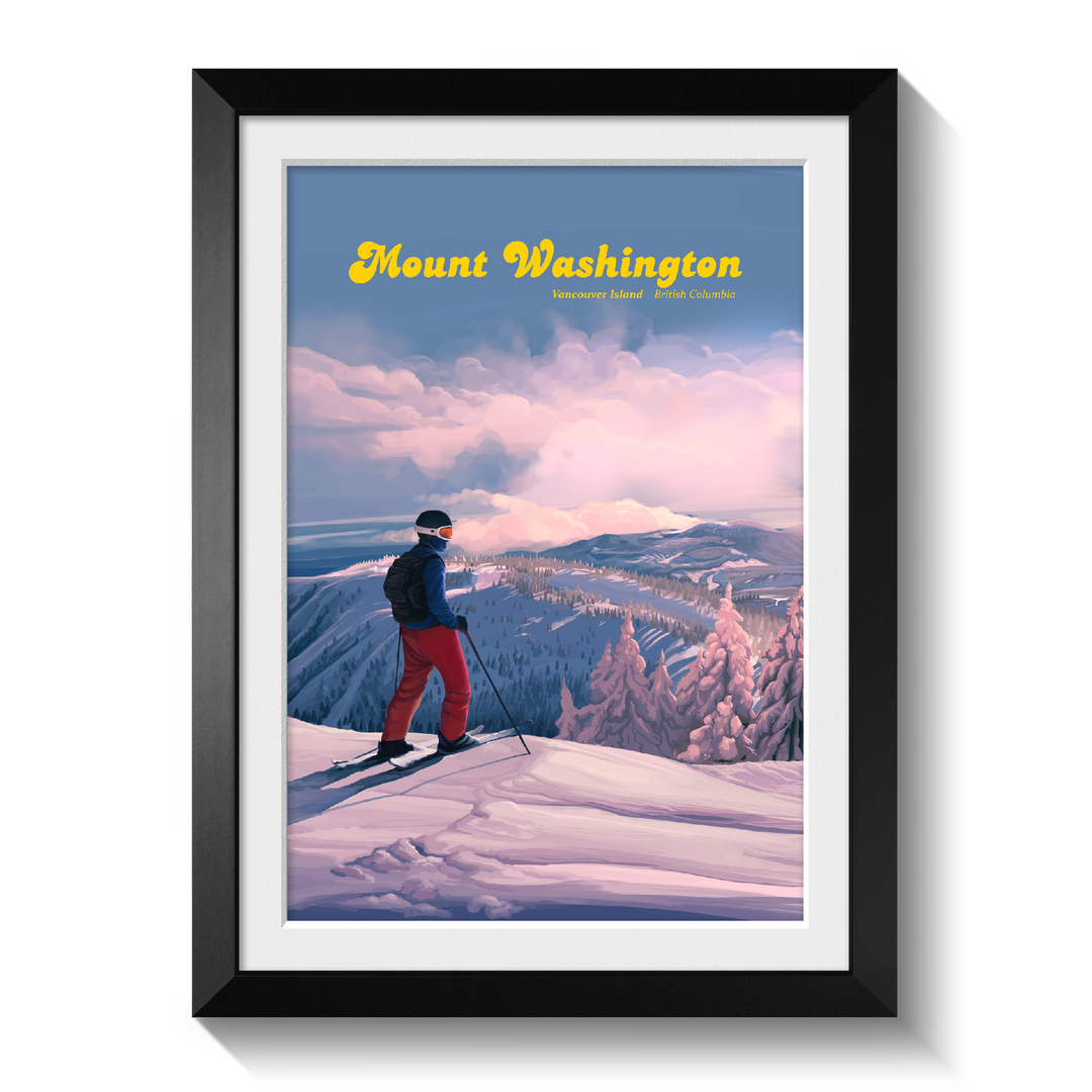 Mount Washington Canada Ski Resort Travel Poster