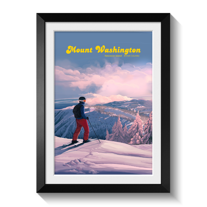 Mount Washington Canada Ski Resort Travel Poster