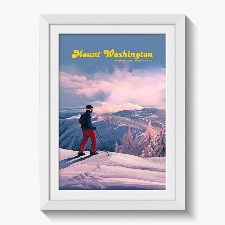 Mount Washington Canada Ski Resort Travel Poster