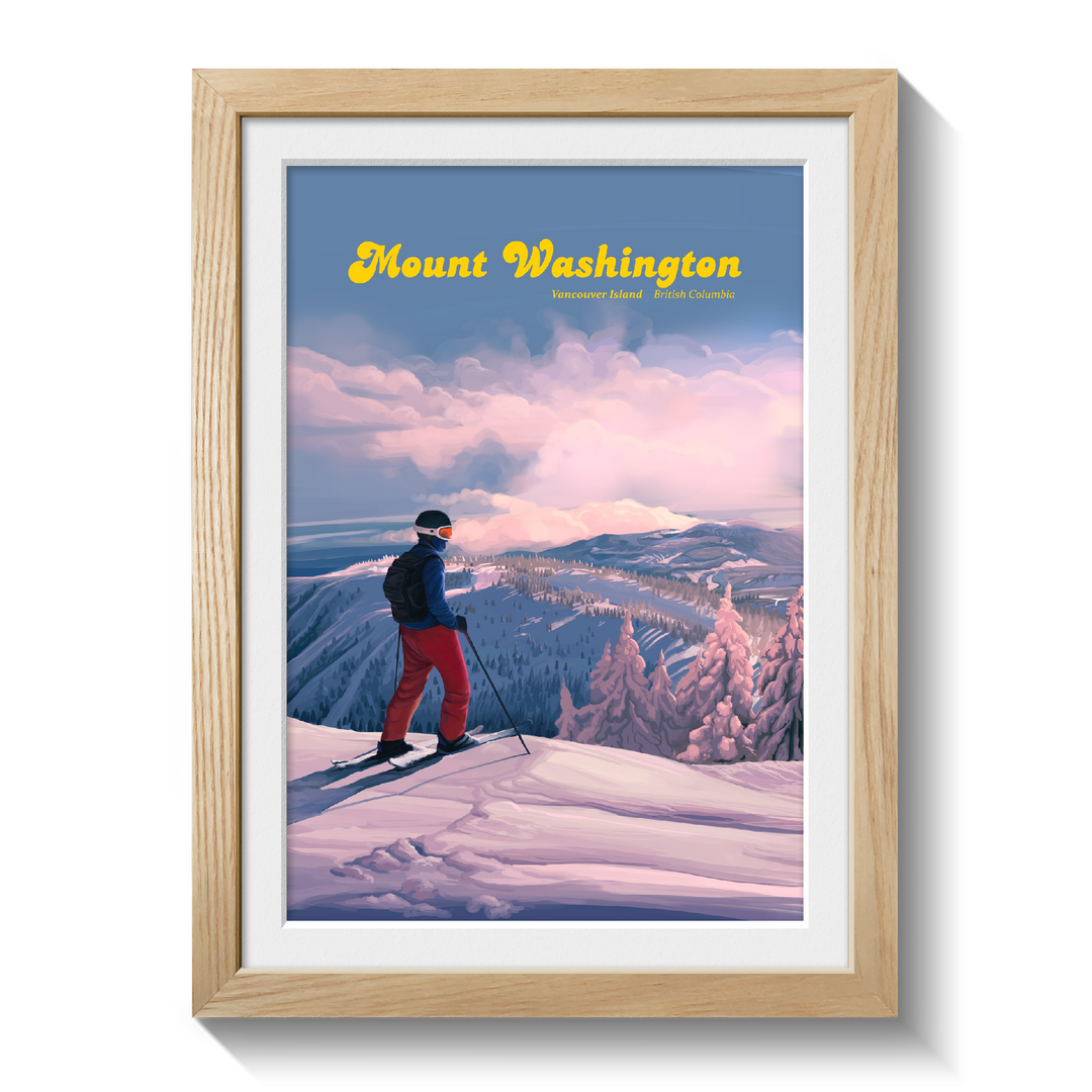 Mount Washington Canada Ski Resort Travel Poster