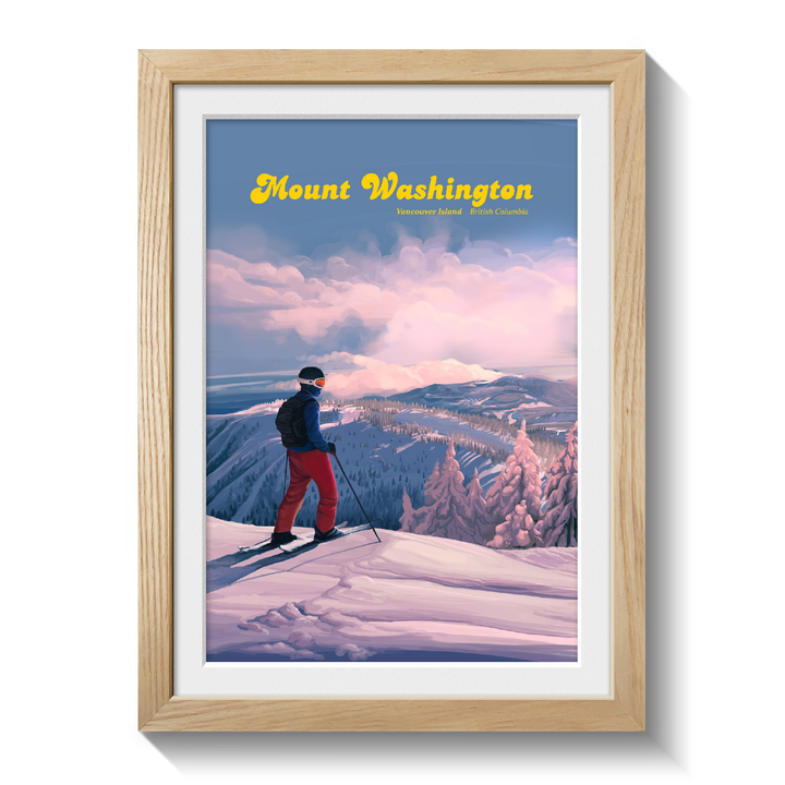 Mount Washington Canada Ski Resort Travel Poster