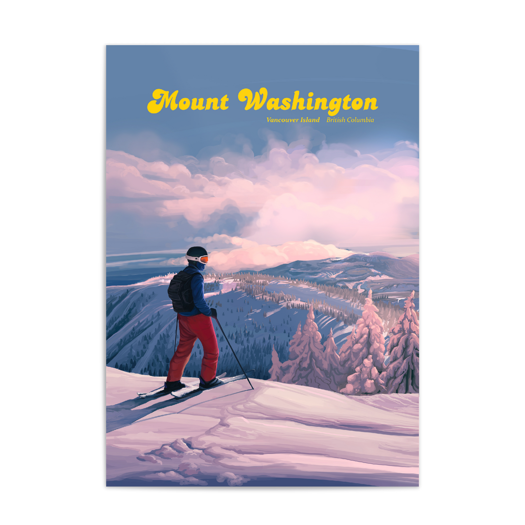 Mount Washington Canada Ski Resort Travel Poster