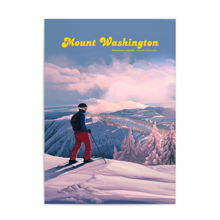 Mount Washington Canada Ski Resort Travel Poster