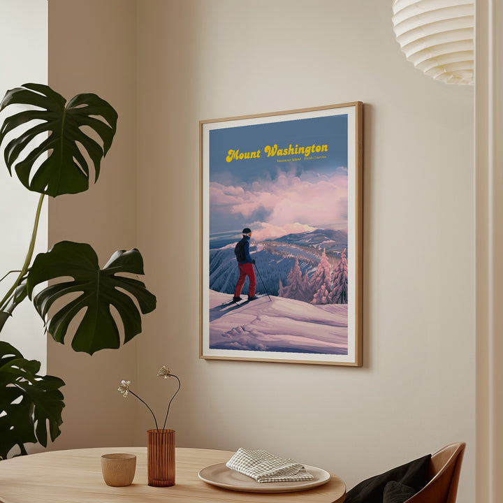 Mount Washington Canada Ski Resort Travel Poster