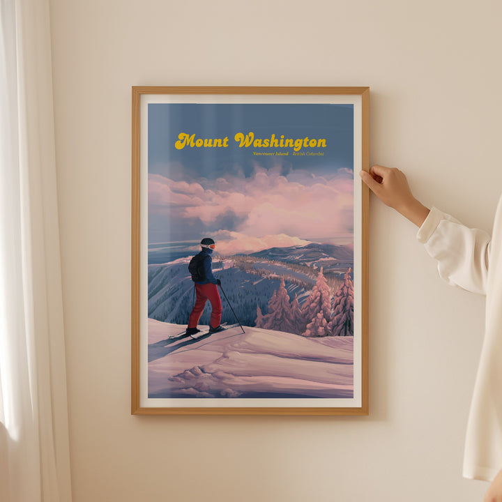 Mount Washington Canada Ski Resort Travel Poster