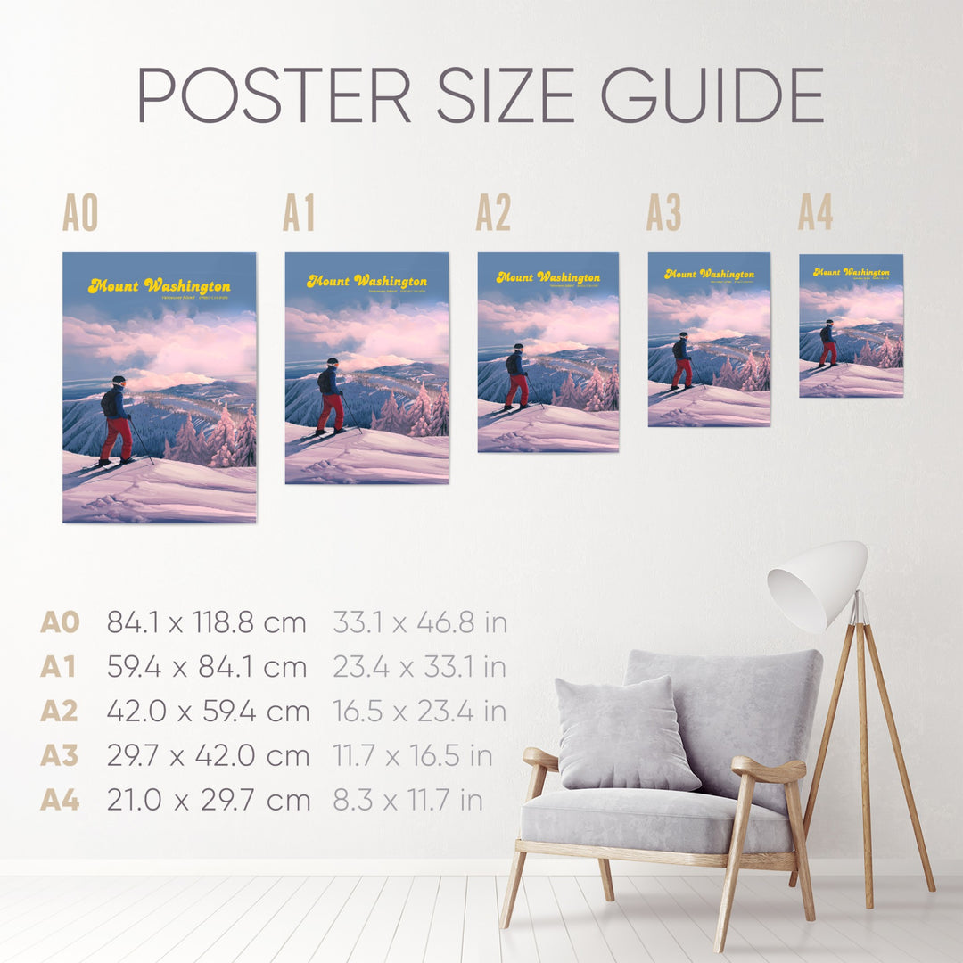 Mount Washington Canada Ski Resort Travel Poster