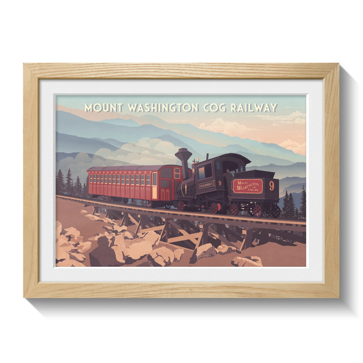 Mount Washington Cog Railway Travel Poster