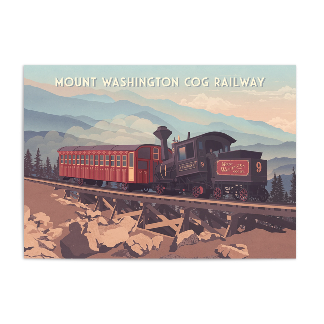 Mount Washington Cog Railway Travel Poster